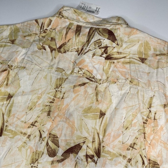 Hawaiian Aloha Shirt Linen Cotton Button Beach Vacation Tropical Summer 5X New - Picture 2 of 13